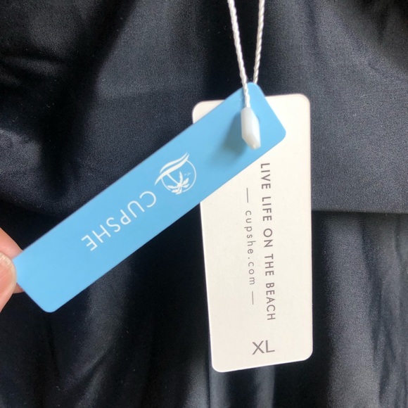 Cupshe black cross strap bathing suit XL NWT - Picture 4 of 9